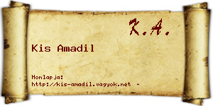 Kis Amadil névjegykártya